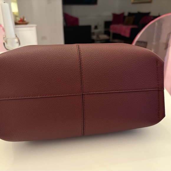 Polene Numéro Neuf Mini Textured Black Cherry Bag - Picture 5 of 14